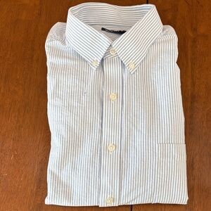 Blue White Striped Oxford Shirt
